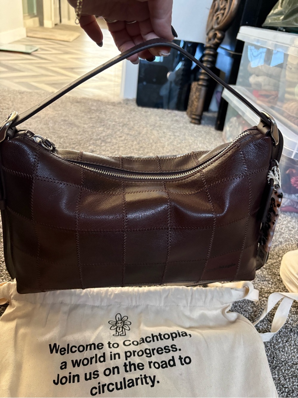 Coachtopia Alter Ego Brown leather shoulder bag - Picture 2 of 5